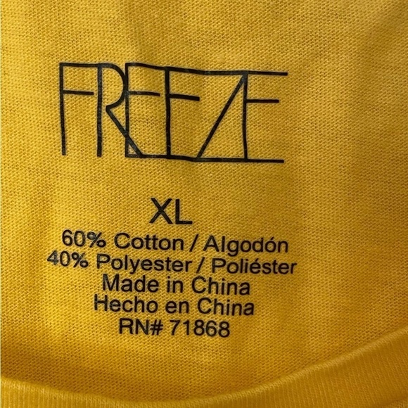 FREEZE Stay Kind Yellow Crop Top Says Size XL Juniors ☀️ - Picture 10 of 10